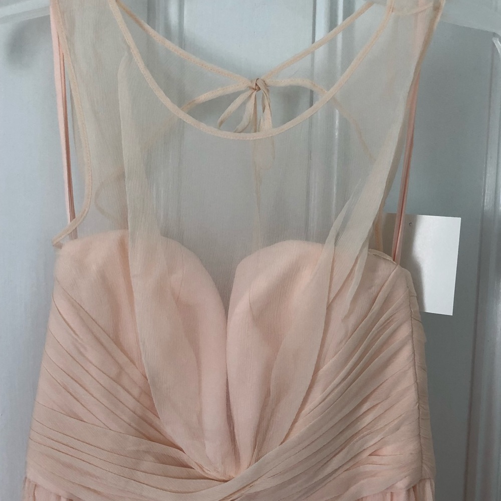 NWT Amsale Crinkle Chiffon Bridesmaid Dress - Picture 4 of 9